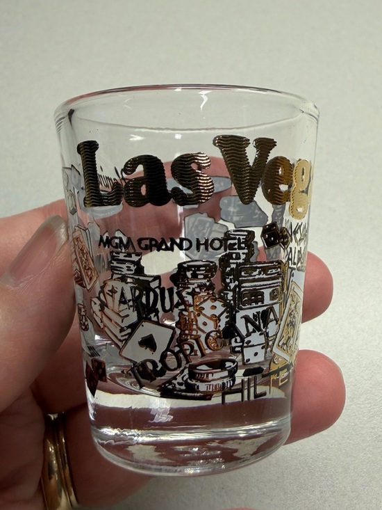 Other - Las Vegas Gold & Black Casino Shot Glass